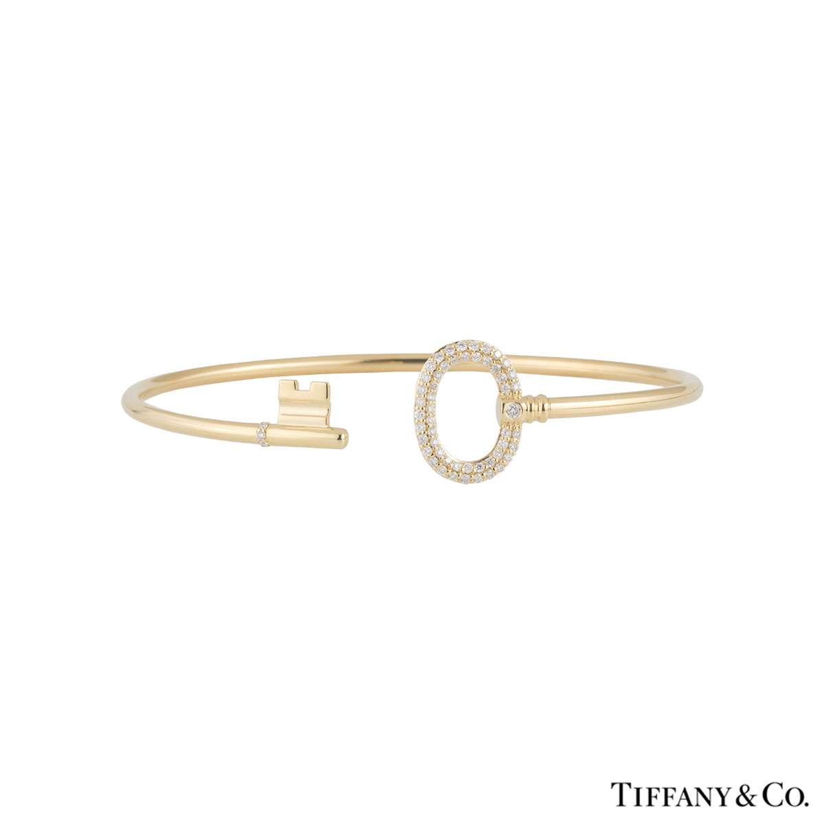 Tiffany & Co. Keys Yellow Gold Wire Bracelet | Rich Diamonds